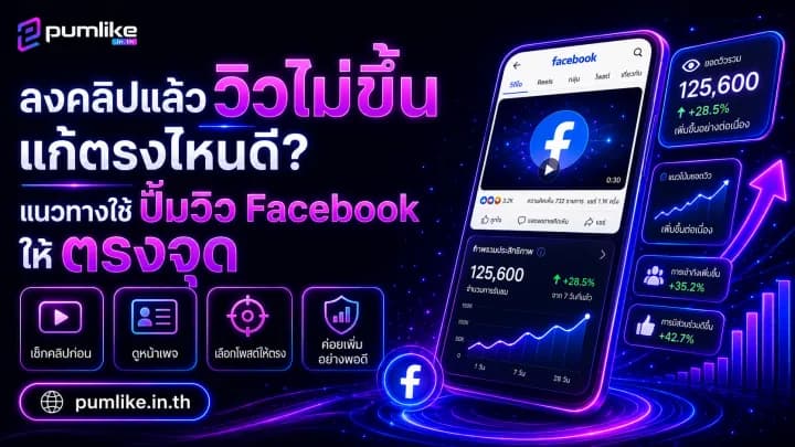 ปั้มวิว Facebook เพิ่มยอดดูวิดีโอและช่วยเพิ่มการมองเห็นด้วย Pumlike.in.th
